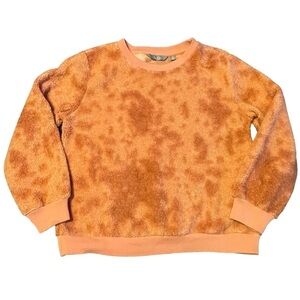 G Giuliana LounGy Clay Color Cozy Textured Sherpa Fleece Sweatshirt - Sz M